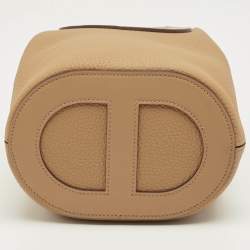 Pre Owned Hermès Biscuit Taurillon Clemence and Swift Leather In The Loop 18 Bag