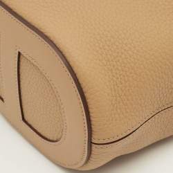 Pre Owned Hermès Biscuit Taurillon Clemence and Swift Leather In The Loop 18 Bag