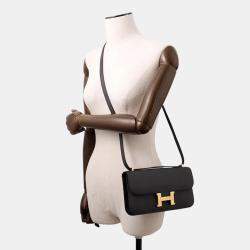 Pre Owned Hermes Constance Elan Miroir Black Epsom