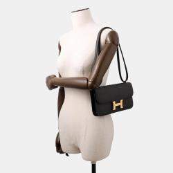 Pre Owned Hermes Constance Elan Miroir Black Epsom