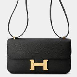 Pre Owned Hermes Constance Elan Miroir Black Epsom