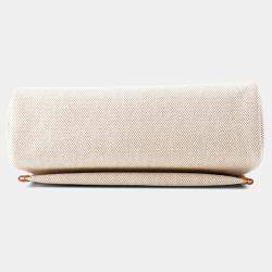 Pre Owned Hermes Herbag Zip  Size Mini Fauve Toile H Vache Hunter Leather Bag