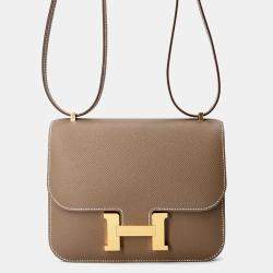 Pre Owned Hermes Constance3  Size Mini Miroir Etoupe Epsom Bag