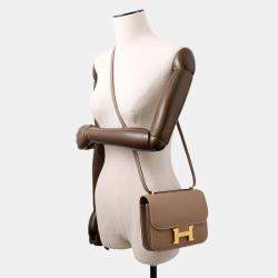 Pre Owned Hermes Constance3  Size Mini Miroir Etoupe Epsom Bag