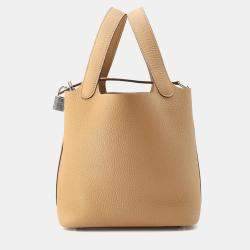 Pre Owned Hermes Picotin Lock 18 Biscuit Taurillon Clemence Bag