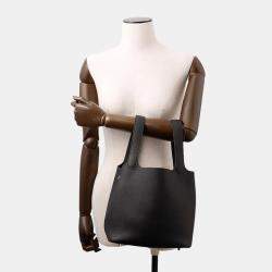 Pre Owned Hermes Picotin Lock 22 Black Taurillon Clemence Bag 