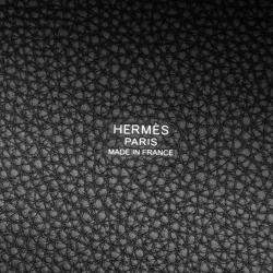 Pre Owned Hermes Picotin Lock 22 Black Taurillon Clemence Bag 