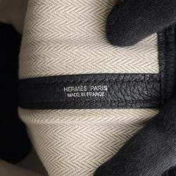 Pre Owned Hermes Garden Party  Size TPM Black Negonda Leather Bag 