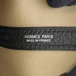 Pre Owned Hermes Garden Party  Size Tpm Trench/Black Toile H Negonda Leather Bag 