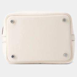 Pre Owned Hermes Picotin Lock 18  Cargo Nata Swift Leather Toile Goelan Bag 