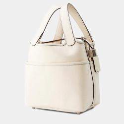 Pre Owned Hermes Picotin Lock 18  Cargo Nata Swift Leather Toile Goelan Bag 