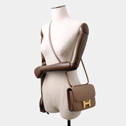 Pre Owned Hermes Constance 3 Size Mini Miroir Etoupe Epsom  Bag