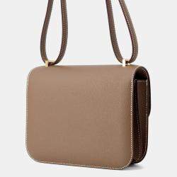 Pre Owned Hermes Constance 3 Size Mini Miroir Etoupe Epsom  Bag