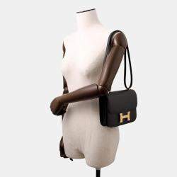 Pre Owned Hermes Constance3 Size Mini Miroir Black Epsom  Bag