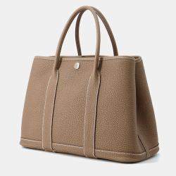 Pre Owned Hermes Garden Party Etoupe Negonda Leather TPM