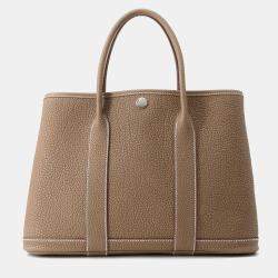 Pre Owned Hermes Garden Party Etoupe Negonda Leather TPM