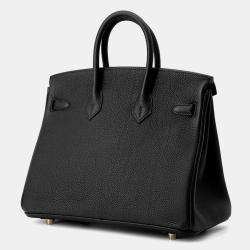 Pre Owned Hermes Birkin Black Togo Leather Size 25
