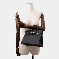 Pre Owned Hermes Birkin Black Togo Leather Size 25