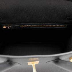 Pre Owned Hermes Birkin Black Togo Leather Size 25