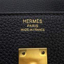 Pre Owned Hermes Birkin Black Togo Leather Size 25
