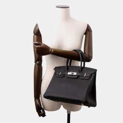 Pre Owned Hermes Birkin Black Togo Leather Size 30