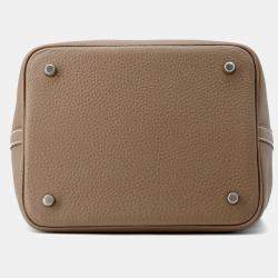Pre Owned Hermes Picotin Lock Etoupe Taurillon Clemence Size 22