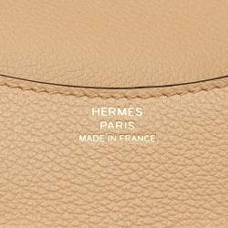 Pre Owned Hermès Chai/Lime Evercolor Leather Constance Slim Wallet