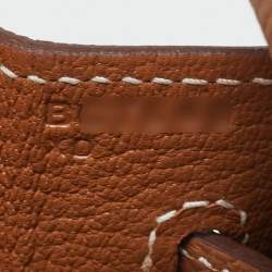 Pre Owned Hermès Gold Epsom Leather Gold Finish Birkin Sellier 25 Bag
