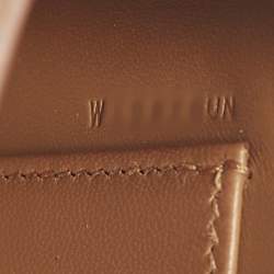 Pre Owned Hermès Gold/Miel Madame Leather and Alligator Palladium Finish Mini Kelly II Sellier Touch 20 Bag
