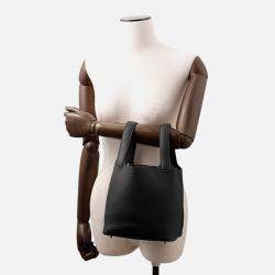 Pre Owned Hermes Picotin Lock Black Taurillon Clemence 18
