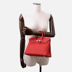 Pre Owned Hermes Birkin Rouge Ladue Togo Leather Size 25