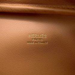 Pre Owned Hermes Plume Gold Swift Leather Size Mini