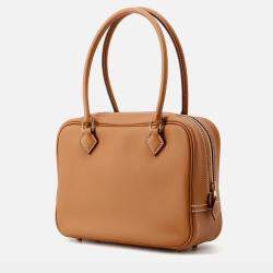 Pre Owned Hermes Plume Gold Swift Leather Size Mini