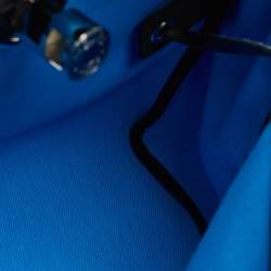 Pre Owned Hermes Bleu Riviera/Noir Toile Militaire and Vache Hunter Herbag Zip 31 Bag