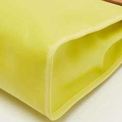 Pre Owned Hermes Lime/Naturel Sable Berline Toile and Vache Hunter Herbag Zip 31 Bag