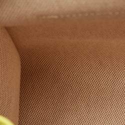 Pre Owned Hermes Lime/Naturel Sable Berline Toile and Vache Hunter Herbag Zip 31 Bag