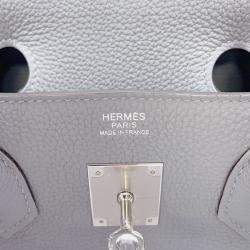 Pre Owned Hermes Birkin  Size 30 Green Pantan Togo Leather Bag 