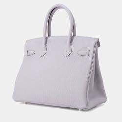 Pre Owned Hermes Birkin  Size 30 Green Pantan Togo Leather Bag 