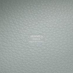 Pre Owned Hermes Picotin Lock Blue Pale Taurillon Clemence PM