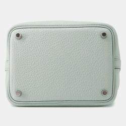 Pre Owned Hermes Picotin Lock Blue Pale Taurillon Clemence PM