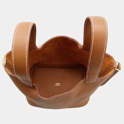 Pre Owned Hermes Picotin Lock Gold Taurillon Clemence PM