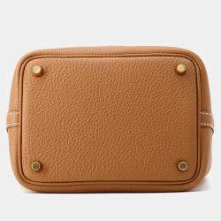 Pre Owned Hermes Picotin Lock Gold Taurillon Clemence PM