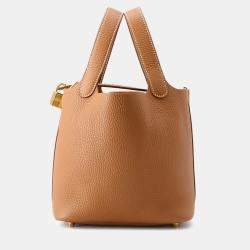 Pre Owned Hermes Picotin Lock Gold Taurillon Clemence PM