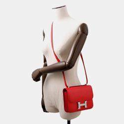 Pre Owned Hermes Constance3 Miroir Rouge Ladue Chevre Myzore Goatskin Mini