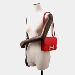Pre Owned Hermes Constance3 Miroir Rouge Ladue Chevre Myzore Goatskin Mini