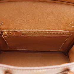 Pre Owned Hermes Birkin Gold Togo Leather Size 25