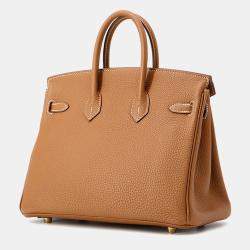Pre Owned Hermes Birkin Gold Togo Leather Size 25