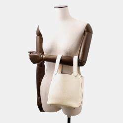 Pre Owned Hermes Picotin Padlock Craie Taurillon Clemence PM