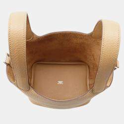Pre Owned Hermes Picotin Lock Biscuit Taurillon Clemence PM