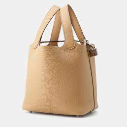 Pre Owned Hermes Picotin Lock Biscuit Taurillon Clemence PM